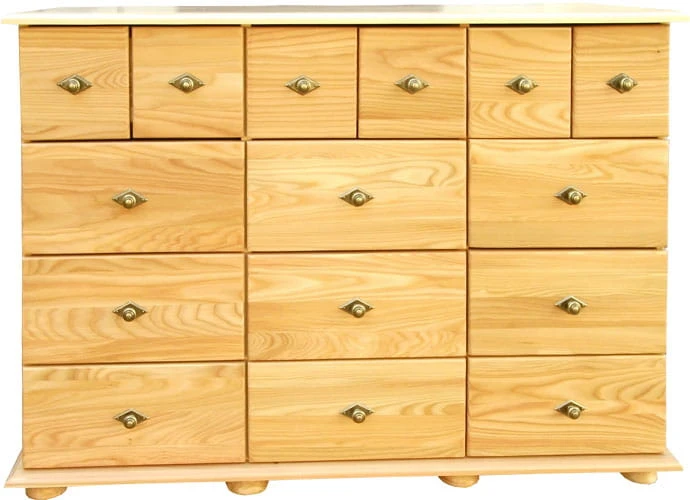 komoda drewniana KDM-9d, drewno modrzew, stopka