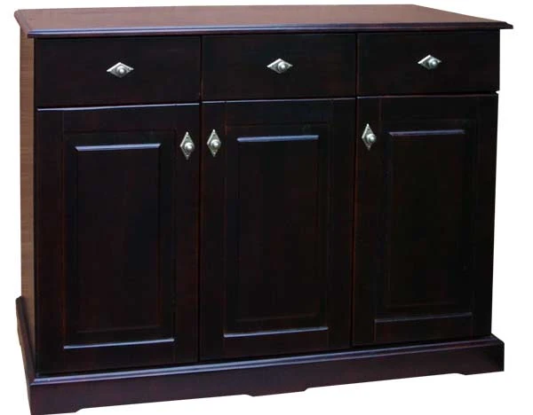 komoda drewniana KDM-9b, drewno modrzew, wieniec prosty, kolor wenge
