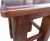 Taboret drewniany sosnowy XL, patyna brąz retro