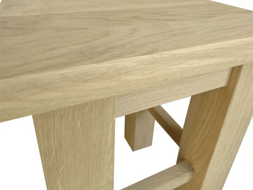 Taboret dębowy wysoki XL, lakier bezbarwny