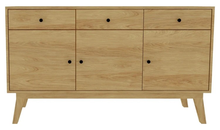 komoda FK-9b w stylu skandynawskim dębowa