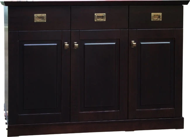 komoda drewniana KDB-9b, drewno lite olcha, kolor wenge