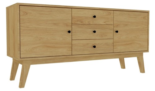 komoda FK-16a z drewna dębowego skandynawska