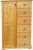 Komoda drewniana KDM-17a, drewno lite modrzew naturalny lakierowany, front prosty, wieniec dolny -stopka
