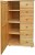 Komoda drewniana KDM-17a, drewno lite modrzew naturalny lakierowany, front prosty, wieniec dolny -stopka