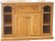 komoda drewniana KDM12, drewno lite modrzew lakierowany bezbarwny, wieniec prosty, front luk