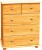 komoda drewniana KDM11a, drewno lite modrzewiowe lakierowane, stopka