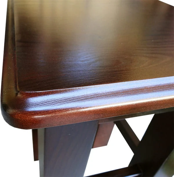 Taboret z drewna litego XL w kolorze czekolada