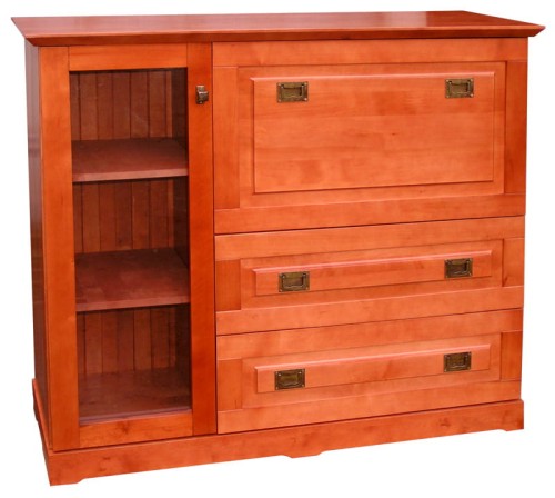 komoda barek drewniany KDB2, drewno olcha, kolor calvados
