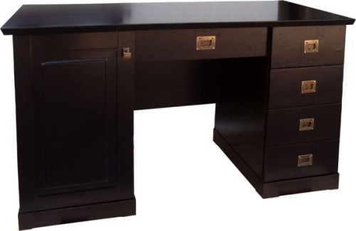 biurko drewniane BDM-5, drewno olcha, kolor wenge