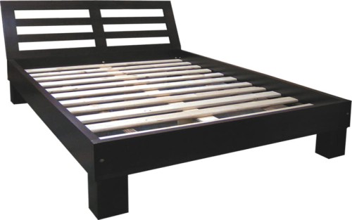 Lozko drewniane VEGA, drewno lite olcha, kolor wenge, uklad dla rozmiaru od 120cm szerokosci
