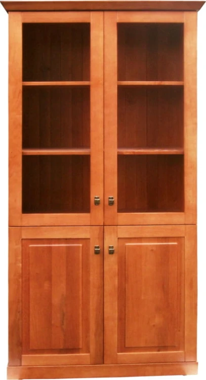 witryna drewniana WDB1, drewno lite olcha, kolor calvados