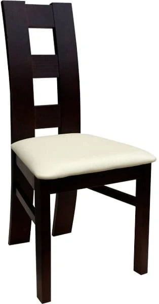 krzeslo drewniane H12, kolor wenge lakierowane, siedzisko tkanina nano flock 09- kość słoniowa .jpg