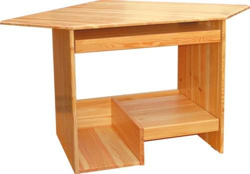 biurko drewniane BDM4, drewno lite modrzew