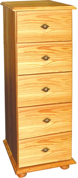 komoda drewniana KDM-5, drewno lite modrzewiowe, stopka