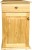 komoda drewniana Kdm-3c, drewno modrzew lakierowany, front prosty, stopka
