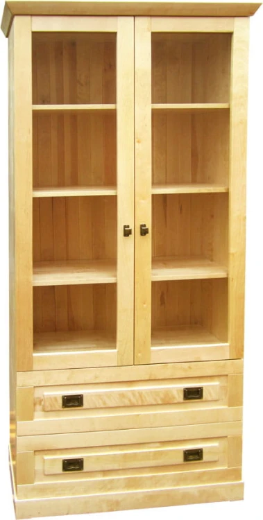 witryna drewniana WDB-2b, drewno lite brzoza naturalna