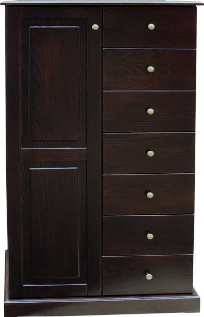komoda drewniana KDM-8, kolor wenge, wieniec prosty