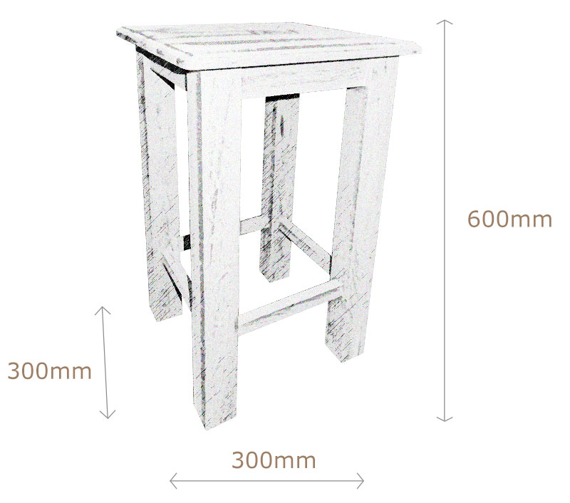 taboret wysoki dębowy kuchenny